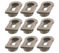 MALUGOGO 10 coperture decorative in lega di zinco bronzo anticato per buchi della serratura, 22 x 12 x 7 mm, per cassettiera, riparazione e restauro