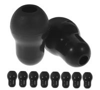 MALUGOGO 10 Pezzi Tappi per Orecchie in Silicone Nero per Stetoscopio 6mm, Confortevoli e Conduzione del Suono, per Ospedale e Clinica, Confezione