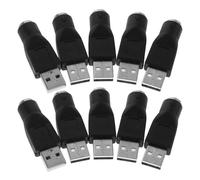 MALUGOGO 10pcs Ps/2 Femmina a USB Maschio Mouse Tastiera Adattatore Cavo Convertitore per Scuola Lavoro e Home Office, Nero USB Mouse Convertitore di Segnale Compatibile con Desktop Laptop