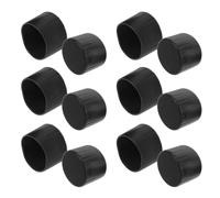 MALUGOGO 12 Pezzi Piedini in Gomma Neri per Supporti Audio da 32mm, Protezione Antiscivolo e Assorbimento Urti per Amplificatori e Supporti Chitarra in Sale Musica e Palchi