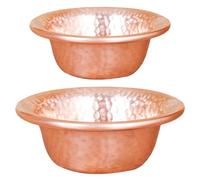 MALUGOGO 2 Pezzi Ciotola Artigianale in Rame per Offerte Religiose, Resistente alla Corrosione Design Multiuso, per Decorazioni di Culto e Ambienti Domestici Vintage