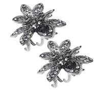 MALUGOGO 2 Pezzi Fermagli per Chioma in Lega e Cristallo Vintage Design Leggero e Resistente, Accessori Eleganti come Regalo di Compleanno per Amiche e Famiglia