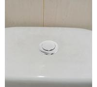 MALUGOGO 2 Pezzi Pulsante per Wc Singolo per Serbatoio Acqua 38X46Mm Accessori per Bagno Sostituzione Robusta Resistente all'Usura Asta Regolabile Risparmio Idrico