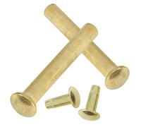 MALUGOGO 2 set di riparazione per albero della ventola pieghevole, rivetti e dadi solidi, 3 mm, in metallo dorato, accessori per ventole pieghevoli portatili