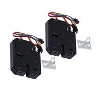 MALUGOGO 2 Set Serratura Elettromagnetica Dc12v per Cassetti e Armadietti, Sicurezza senza Interruzioni Controllo Integrato, Struttura in Ferro Nero Resistente