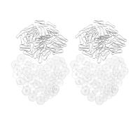 MALUGOGO 200 ganci adesivi trasparenti da soffitto, con presa forte, senza trapano, rotondi, per appendere luci, piante, uso multi-scena, design invisibile