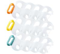 MALUGOGO 3 Pezzi Organizer per Frigorifero in Plastica Scomparti e Design a Fori per Conservare Bevande, Birra e Bibite, come Regalo per Inaugurazione Casa o Caffè