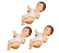MALUGOGO 3 statue di Gesù statuette in resina per presepe, piccole bambole di Gesù con significato spirituale per decorazioni religiose per la casa e altari della chiesa