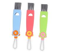 MALUGOGO 3pcs Gap spazzola di pulizia per tazze e coperchi di bottiglie portatile mini Groove Scrubber con teste versatili per spazi ristretti Materiale ABS Strumento da cucina