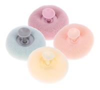 MALUGOGO 4 pezzi Palle Esfolianti da Bagno con Ventosa Spugne Scrubber Corpo per Doccia Adatte Tutta la Famiglia Facili da Fissare Parete per Pulizia Profonda e Massaggio