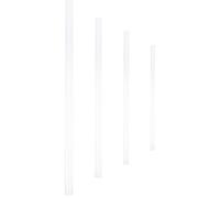 MALUGOGO 4 Tubi Tondi in Pvc Trasparente Rigido, Tubi di Plastica Resistenti Agli Urti, per Applicazioni Artigianali, Pubblicità e Impianti Tecnici, Diametro 21mm, Lunghezza 0,5m