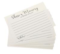 MALUGOGO 50 biglietti commemorativi per funerali e occasioni religiose, piccoli biglietti di carta multiuso per condividere condoglianze e ricordi