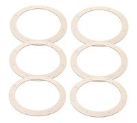 MALUGOGO 6 cornici per ghirlande in legno robuste, anelli per fai da te, ghirlande floreali in legno massello, per Natale, Halloween, decorazione da parete e porta