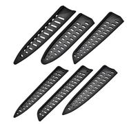 MALUGOGO 6 Pezzi Copricoltelli Protettivi in Plastica Nero per Coltelli da Pane e Cutter Protezione Dall'abrasione e Resistente, come Regalo per Chef in Cucina