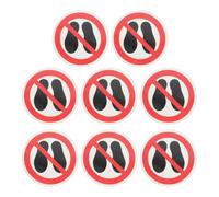 MALUGOGO 8 Adesivi Segnale di Avvertimento Autoadesivi Non Calpestare in Vinile, Etichette di Sicurezza Resistenti per Ufficio, Magazzino e Area Industriale, Adesivi di Divieto