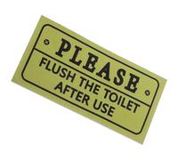 MALUGOGO Adesivo per Wc Bagno in Vinile, Cartello Segnaletica Si Prega di Tirare lo Sciacquone Autoadesivo, Decorazione Igienica per Porte e Pareti del Bagno