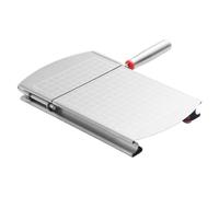 MALUGOGO Affettatrice per Formaggio con Tagliere Argento in Inossidabile Versatile e Facile da Pulire, per e Formaggi in Domestiche