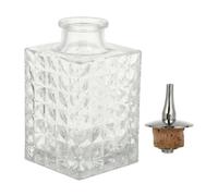 MALUGOGO Bottiglia in Vetro per Assenzio da 90ml con Coperchio, Design Raffinato a Forma di Cubo, per Miscelare Vini e Liquori a Casa in Altre Occasioni