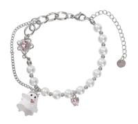 MALUGOGO Bracciale in Lega Argento Unisex Ciondolo Fantasma Halloween Design Unico e Creativo, Accessorio Decorativo e Confortevole per Feste e Party