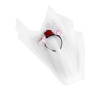 MALUGOGO Cerchietto da Halloween con Bianco in Rete e Confortevole per Feste in Costume e Cosplay Sposa Fantasma
