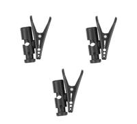 MALUGOGO Clip per Filo Auricolare 3 Pezzi in Abs e PC Nero, Morsetti per Cuffie e Microfono, Supporto per Auricolari Fissaggio a Cintura per Escursionismo, Corsa e Uso Quotidiano