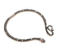 MALUGOGO Collana Girocollo Choker Serpente in Lega con Pietre Regolabile, Gioielli Moda per Donna e Ragazza, come Regalo