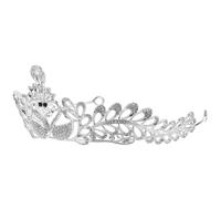 MALUGOGO Diadema a forma di cigno con strass, in lega d'argento, per matrimonio, banchetto, fascia per spose e occasioni speciali, colore casuale