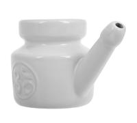 MALUGOGO Flacone Detergente Nasale in Ceramica 350 Ml, Vaso per Irrigazione e Lavaggio dei Seni Paranasali, Pulizia Nasale Delicata per Yoga e Salute Stagionale