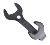 MALUGOGO Gancio da parete in ferro con chiave inglese in stile vintage industriale, nero, per appendere cappotti e borse, per porta e parete, gancio resistente per appendere vestiti e asciugamani per