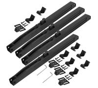 MALUGOGO Kit 4 Pezzi Ammortizzatori Soft Close per Porta Scorrevole in Pom Nero, Riduce Vibrazioni e Urti, Funzionamento Silenzioso per Uso Residenziale