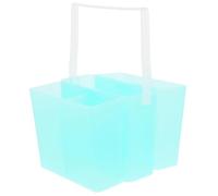 MALUGOGO Lavapennelli 3 in 1, Secchio per Lavaggio Spazzole Quadrato in Plastica Verde, Smontabile Manico, per Acquerello e Acrilico, per Artisti e Principianti, Aule d'Arte e Piccoli
