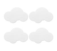 MALUGOGO Maniglie per Mobili e Pomelli per Cassetti in Lega di Zinco e Gomma, Set da 4 Pezzi Design Cartone Animato a Forma di Nuvola Bianca, per Camerette e Armadi