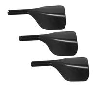 MALUGOGO Maschera Protettiva per Chioma con Manico, 3 Pezzi, Nera, Protezione Facciale Portatile per Lacca, Tintura e Trattamento con Olio, per Parrucchieri e Uso Domestico