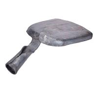 MALUGOGO Pala per cenere in acciaio fatta a mano per camino grande pala a mano per carbone per stufa e cucina uso robusto strumento per la polvere della cenere del fuoco