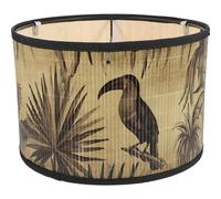 MALUGOGO Paralume decorativo in bambù vintage, stampato, per lampade a sospensione, liscio, elegante, in bambù, decorazione per la casa, ingresso, cucina, bar, loft