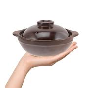 MALUGOGO Pentola in Ceramica da 600ml per Stufato Coperchio, Facile da Pulire e Materiale Stabile, per Cucina Domestica e Riso in Casseruola