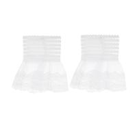MALUGOGO Polsini Staccabili in Pizzo a Strati Chiari, Accessori Eleganti per Abbigliamento da Donna, Maniche Decorative Traspiranti per Matrimoni e Costumi Vittoriani, per Feste e Usi