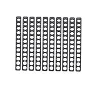 MALUGOGO Porta Inserti per Cacciavite 6,35 Mm in Plastico Nero 12 Fori, 10 Pezzi, Pratico e Conveniente per Organizzare Utensili da Lavoro