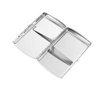 MALUGOGO Portasigarette portatile in metallo per uso esterno, piccolo e compatto 12- con clip a molla resistente alla pressione, contenitore protettivo per fumatori argento