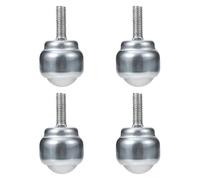 MALUGOGO Ruote Girevoli a Sfere Filettate in Metallo Set da 4, Rulli Trasportatori Resistenti per Banco da Lavoro, Rotelle Girevoli Compatte 360° per Trasferimento e Montaggio Stabile