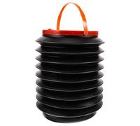 MALUGOGO Secchio Pieghevole Contenitore Acqua Portatile in Plastica da 4l Nero con Coperchio e Manico Design Rettangolare e Flessibile per Campeggio e Pesca