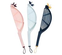 MALUGOGO Set 3 Pezzi Scolapasta per Lavaggio Riso in Pp Design Ergonomico, Filtro Forato per Pulizia in Cucina e Scolapiatti Multifunzionale Colore Casuale