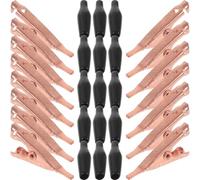 MALUGOGO Set da 15 Pezzi a Coccodrillo in Rame, Mini Clip Metalliche con Ganasce Leviganti, per Uso Elettrico e Laboratori Industriali Colore Casuale