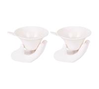 MALUGOGO Set da 2 Colini da Tè in Ceramica Tea Leader Filtro Pratico per Infusore da Tè Design Ergonomico Sfuso per Casa e Regalo