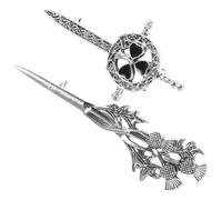 MALUGOGO Set di 2 spille vintage a forma di cardo scozzese, spille da donna, gioielli da sposa e compleanno per amici, spille per costumi da donna