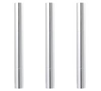 MALUGOGO Set di 3 penne vuote lucidalabbra da 3 ml, con tappi argento metallizzato e oro, tubi per manicure femminili ricaricabili per olio per unghie, oli essenziali e applicatori di liquidi per il