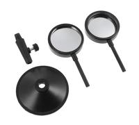 MALUGOGO Set di Lenti Ottiche Fisiche con Lente Concava Portatile e Specchio Convesso per Esperimenti di Ottica e Insegnamento della Fisica, Supporto Incluso per Uso Educativo