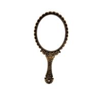 MALUGOGO Specchio da Mano Vintage Manico Retrò in Abs e Vetro, Portatile e Leggero, per Trucco e Viaggi, Design Classico e Decorativo per Uso Quotidiano