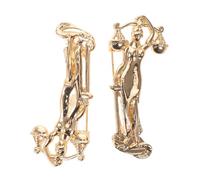 MALUGOGO Spilla da Bavero in Lega Oro 2 Pezzi Statua Greca della Vittoria Simbolo di Giustizia, Accessorio Versatile per Abiti Formali e Completi Business