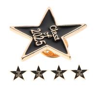 MALUGOGO Spille da Bavero Laurea 2025 Set da 5 Pezzi in Lega di Zinco Distintivo a Stella a Cinque Punte Souvenir per Festeggiamenti e Accessori Stagione Laurea